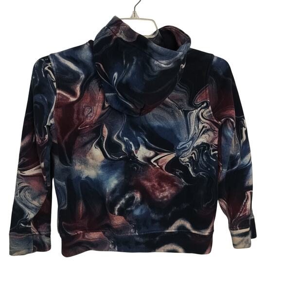 874) Abercrombie & Fitch Kids Purple Tie Dye Vertical Logo  Hoodie Size 9/10 - Picture 5 of 9